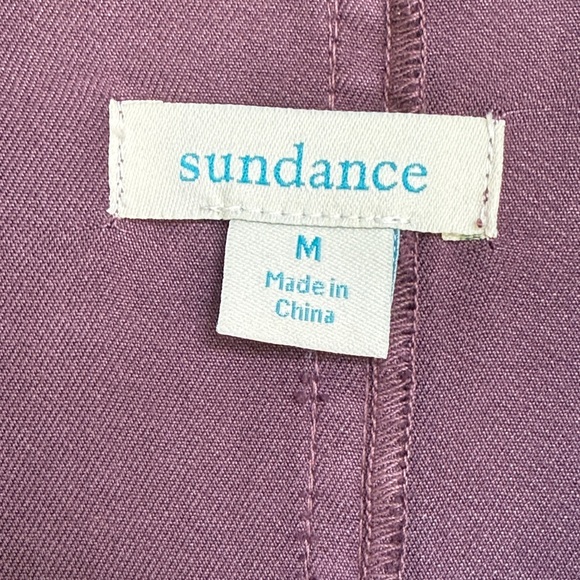 Sundance Eggplant Long Sleeve Midi Button Down Dress Size Medium - Picture 3 of 11